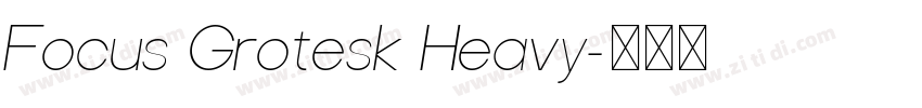 Focus Grotesk Heavy字体转换